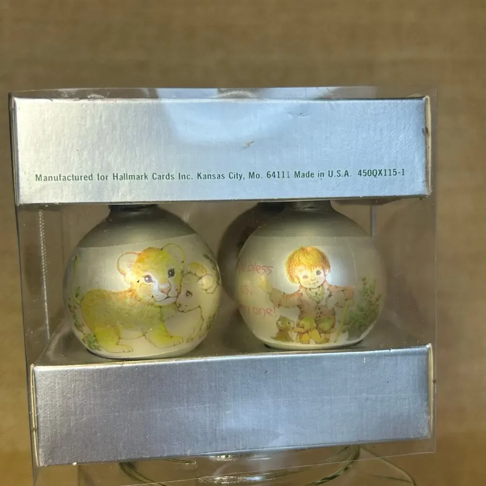 Hallmark Little Miracles Ornaments Ruth Morehead Set in Box Vintage Angels